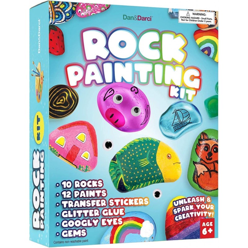 Rock Painting Kit for Kids - Arts and Crafts for Girls & Boys Ages 6-12 - Craft Kits Art Set - Supplies for Painting Rocks - ...