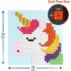 Stick n Stack Mosaic Arts and Crafts for Kids and Adults with 3D Foam Stickers - Unicorn Design - Mess-Free Kids Craft Kit fo...