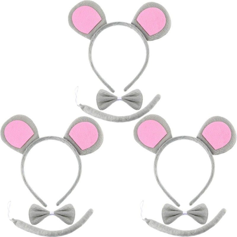 9 Pieces Mouse Theme Costume Set Include Mouse Ears Headband Mouse Bowtie and Mouse Tail for Halloween Cosplay Costume or Par...