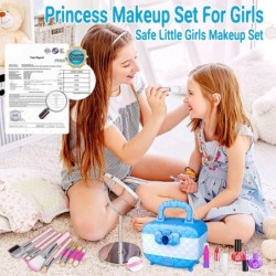 Kids Makeup Kit for Girls 42 Pcs Washable Real Cosmetic Set Frozen Little Girl Pretend Play Beauty Girl Toys Birthday Christm...