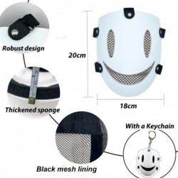 High-Rise Invasio_n LED Mask Tenkuu Sniper Shin-pan Cosplay Mask White Smile Light up Mask Halloween Cosplay Props with A Key...