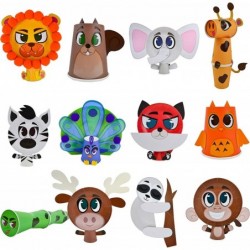 Arts and Crafts for Kids 42 PCS Fun Paper Plate Crafts Zoo Animal Craft Kits for Toddlers Art Project Kits for Preschoolers D...