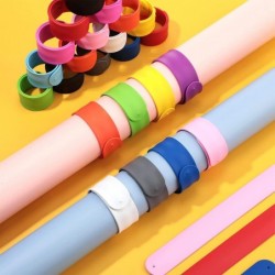 36 Pieces Silicone Slap Bracelets Multicolor Slap Wrist Soft and Safe Slap Bands Wrap Slap Wristband for School Party Favors ...