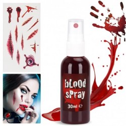 Halloween Fake Blood Spray 1oz Realistic Safe Washable Fake Blood for Clothes Halloween Blood Makeup Zombie Vampire Bloody Fa...