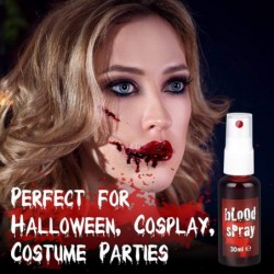 Halloween Fake Blood Spray 1oz Realistic Safe Washable Fake Blood for Clothes Halloween Blood Makeup Zombie Vampire Bloody Fa...