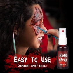 Halloween Fake Blood Spray 1oz Realistic Safe Washable Fake Blood for Clothes Halloween Blood Makeup Zombie Vampire Bloody Fa...