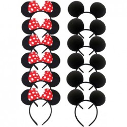 DH Mouse Ear and Red Bow Headband for Girls Birthday Costume Party (12 pcs Pack) $26.72 Kids' Dress-Up Accessories