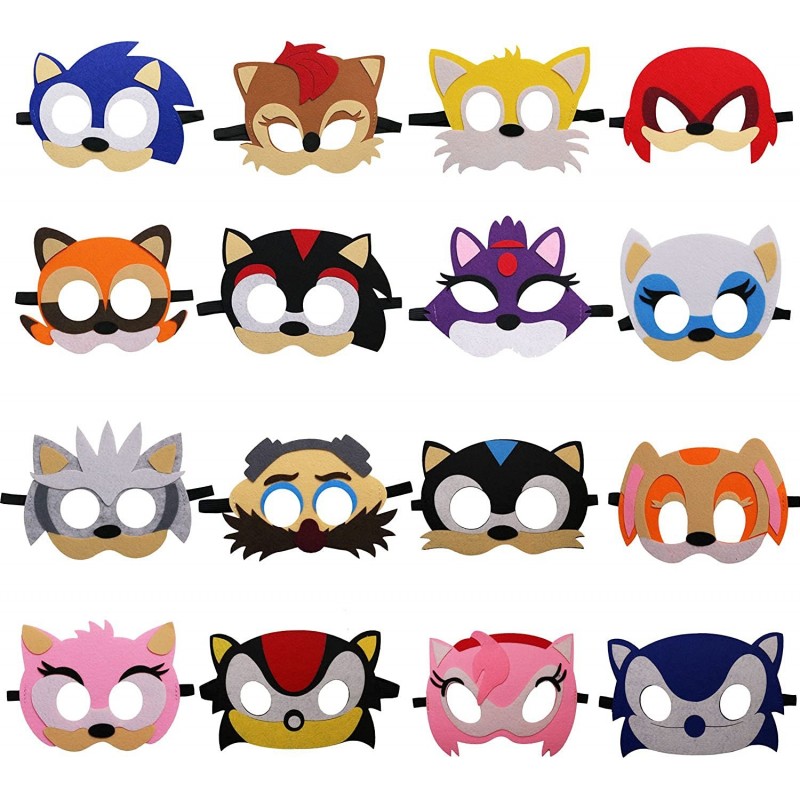 16 Packs Hedgehog Felt Masks Party Favors for Kids - Hedgehog Themed Party Supplies Birthday Cosplay Mask Photo Booth Prop Ca...