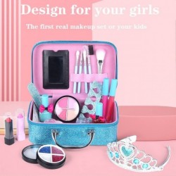 Makeup Kit for Girls Real Makeup Toy Set Washable Pretend Play Makeup Cosmetic Set Gift for 3 4 5 6 7 8 9 10 Years Old Toddle...