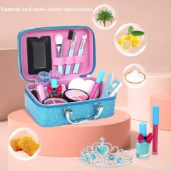 Makeup Kit for Girls Real Makeup Toy Set Washable Pretend Play Makeup Cosmetic Set Gift for 3 4 5 6 7 8 9 10 Years Old Toddle...