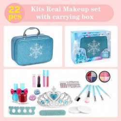 Makeup Kit for Girls Real Makeup Toy Set Washable Pretend Play Makeup Cosmetic Set Gift for 3 4 5 6 7 8 9 10 Years Old Toddle...