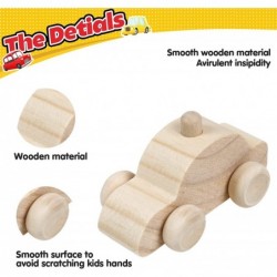 12 Pieces Unfinished Wooden Cars Wood DIY Car Toys Wood Crafts Painting Crafts Kit for Student Easy Woodworking Set Family Ac...