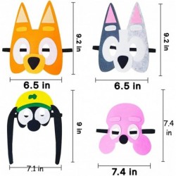 10PCS Party Pack Blue Puppy Felt Masks Blue Heeler Dog Birthday Party Favors Kids Birthday Theme Favor Party Supplies Decorat...