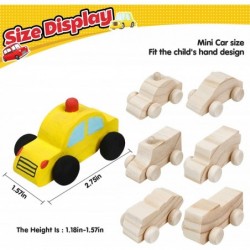 12 Pieces Unfinished Wooden Cars Wood DIY Car Toys Wood Crafts Painting Crafts Kit for Student Easy Woodworking Set Family Ac...