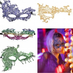 4 Pieces Lace Eye Masquerade Masks for Women Multicolored Half Face Vampire Venetian Mask Prom Ball Bar Costume Halloween Car...