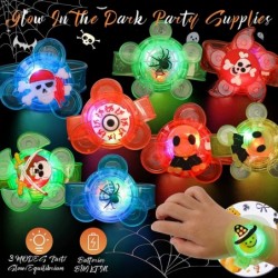 20 Pack Halloween Toys Glow Bracelets Party Supplies Halloween Led Light Up Spin Bracelets Party Favors for Kids Halloween Gh...