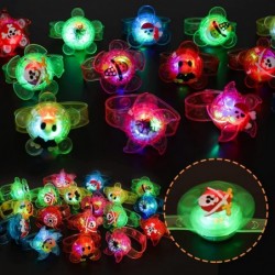 20 Pack Halloween Toys Glow Bracelets Party Supplies Halloween Led Light Up Spin Bracelets Party Favors for Kids Halloween Gh...