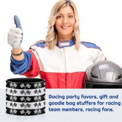 Racing Flag Rubber Bracelets 2.56 Inch Wristbands Race Car Silicone Wristbands for Fitness Racing Dirt Bike Basketball Workou...