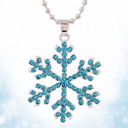 New Gift Fashion Snowflake Frozen Elsa Necklace Pendants Necklace Jewelry Girls Gift $17.74 Kids' Dress-Up Accessories