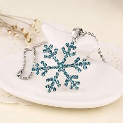 New Gift Fashion Snowflake Frozen Elsa Necklace Pendants Necklace Jewelry Girls Gift $17.74 Kids' Dress-Up Accessories