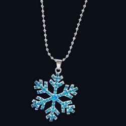 New Gift Fashion Snowflake Frozen Elsa Necklace Pendants Necklace Jewelry Girls Gift $17.74 Kids' Dress-Up Accessories