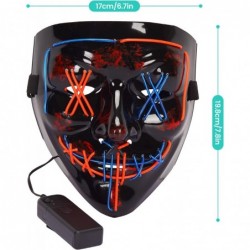 Halloween Scary Mask LED Mask LED Purge Mask [3PACK] LED Light Up Mask EL Wire Light Up for Festival Cosplay Halloween Costum...