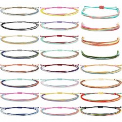 24Pcs String Wave Bracelet for Women Colorful Handmade Braided Rope Friendship Bracelets Boho Surfer Bracelet for Teen Girls ...