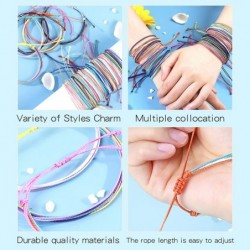 24Pcs String Wave Bracelet for Women Colorful Handmade Braided Rope Friendship Bracelets Boho Surfer Bracelet for Teen Girls ...