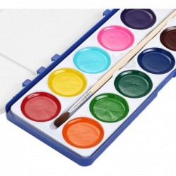 12-Color Watercolor Paint Set 24 Pack with Wood Brushes Kids Water Color Paints for Party Favors Craft Art Supplies $52.15 Ki...