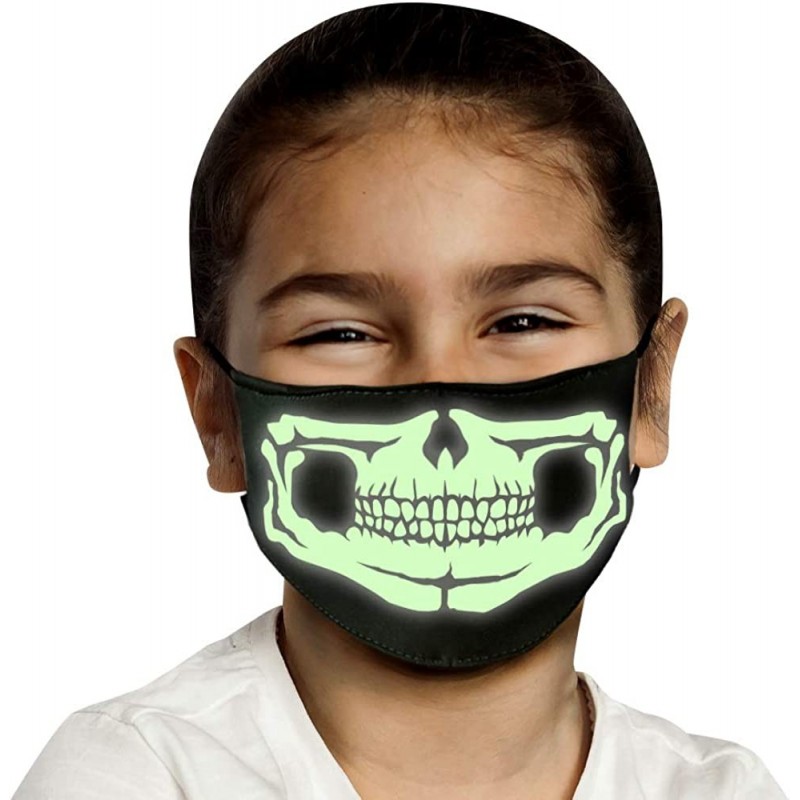 Kids Reusable Face Mask Glow in the Dark Child Halloween Mask USA MADE $25.06 Kids' Dress-Up Accessories