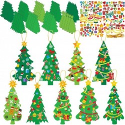 945Pcs DIY Christmas Tree Craft Kit Kids Holiday Art Making Craft with Stickers Make Your Own Christmas Bookmark Xmas Party F...