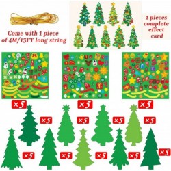 945Pcs DIY Christmas Tree Craft Kit Kids Holiday Art Making Craft with Stickers Make Your Own Christmas Bookmark Xmas Party F...