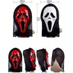 Halloween Novelty Screaming Ghost Face Head Mask Horror Squealing Grimace Mask $18.57 Kids' Dress-Up Accessories