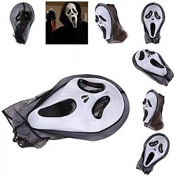 Halloween Novelty Screaming Ghost Face Head Mask Horror Squealing Grimace Mask $18.57 Kids' Dress-Up Accessories