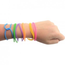 80s Colorful Neon Jelly Bracelets (7") Stretchable Retro Rock Pop Star Rainbow Diva Disco Gel Bands (2 Packs - 288 Pcs.) $21....