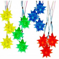 Halloween Light Up Necklace – LED Crystal Star Necklaces Glow In The Dark Party Supplies Christmas Safety Lights For Kids & A...