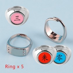 Japanese Anime Ring Uchihas Itachis Ring Necklace Men Ring Cosplay Jewelry Accessories for Kids Adults Party ?Gift Pack of 13...