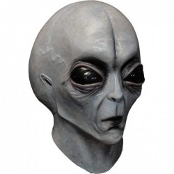 Alien Head Mask ufo mask Halloween Novelty Mask Costume Party Latex Alien Mask Halloween Costume Accessory One Size Grey $62....