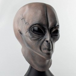 Alien Head Mask ufo mask Halloween Novelty Mask Costume Party Latex Alien Mask Halloween Costume Accessory One Size Grey $62....