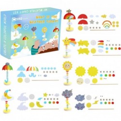 Crafts for Kid Ages 4-8 Toddler Crafts Weather Craft Kit Including Sun/Moon/Star/Thunder/Cloud/Rainbow Preschool Toy DIY Birt...