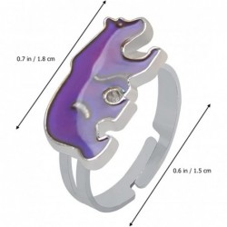 Color Change Finger Ring Elephant Open Ring Mood Emotion Ring Creative Ring for Kids Adults Fashion Jewelry $17.68 Kids' Dres...