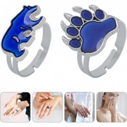 Color Change Finger Ring Elephant Open Ring Mood Emotion Ring Creative Ring for Kids Adults Fashion Jewelry $17.68 Kids' Dres...