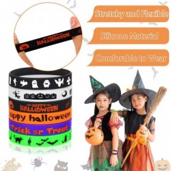 24Pcs Halloween Rubber Wristbands Silicone Bracelets for Kids Halloween Party Favors Supplies $17.10 Kids' Dress-Up Accessories