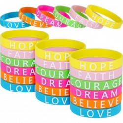 48 Pieces Motivational Wristbands Silicone Inspirational Bracelets Saying Rubber Bands for Men and Women $14.85 Kids' Dress-U...