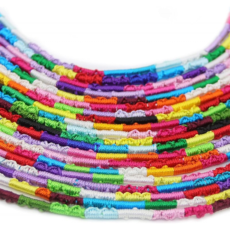 20 PCS Woven Friendship Necklaces for Girls Friendship Wrap Bracelets and Necklace Pack for Women Boho Jewelry String Bracele...