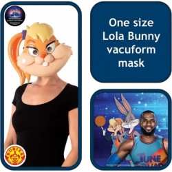 Costume Space Jam 2: A New Legacy Lola Plastic Half-Mask One Size $22.50 Kids' Dress-Up Accessories