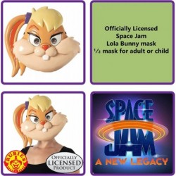 Costume Space Jam 2: A New Legacy Lola Plastic Half-Mask One Size $22.50 Kids' Dress-Up Accessories