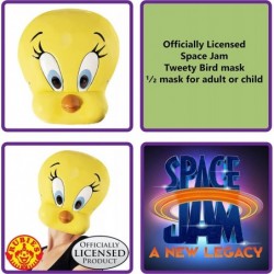 Unisex Warner Bros. Space Jam Tweety Bird Plastic Half-Mask One Size $37.98 Kids' Dress-Up Accessories