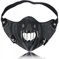 Hannibal Lecter Mask Cosplay The Silence of The Lambs Mask Human Muzzle Half Face Killer Prop Leather Black $46.97 Kids' Dres...