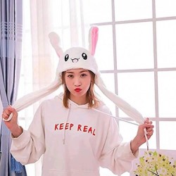 Bunny Hat Funny Plush Bunny Hats Ear Moving Jumping Hat Rabbit Hat Kids Adult Christmas Party Cosplay Cute Animal Hats $28.55...